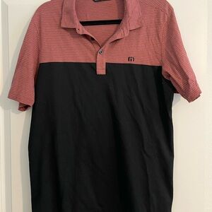 Travis Mathew Men's Polo Shirt - Red and Black